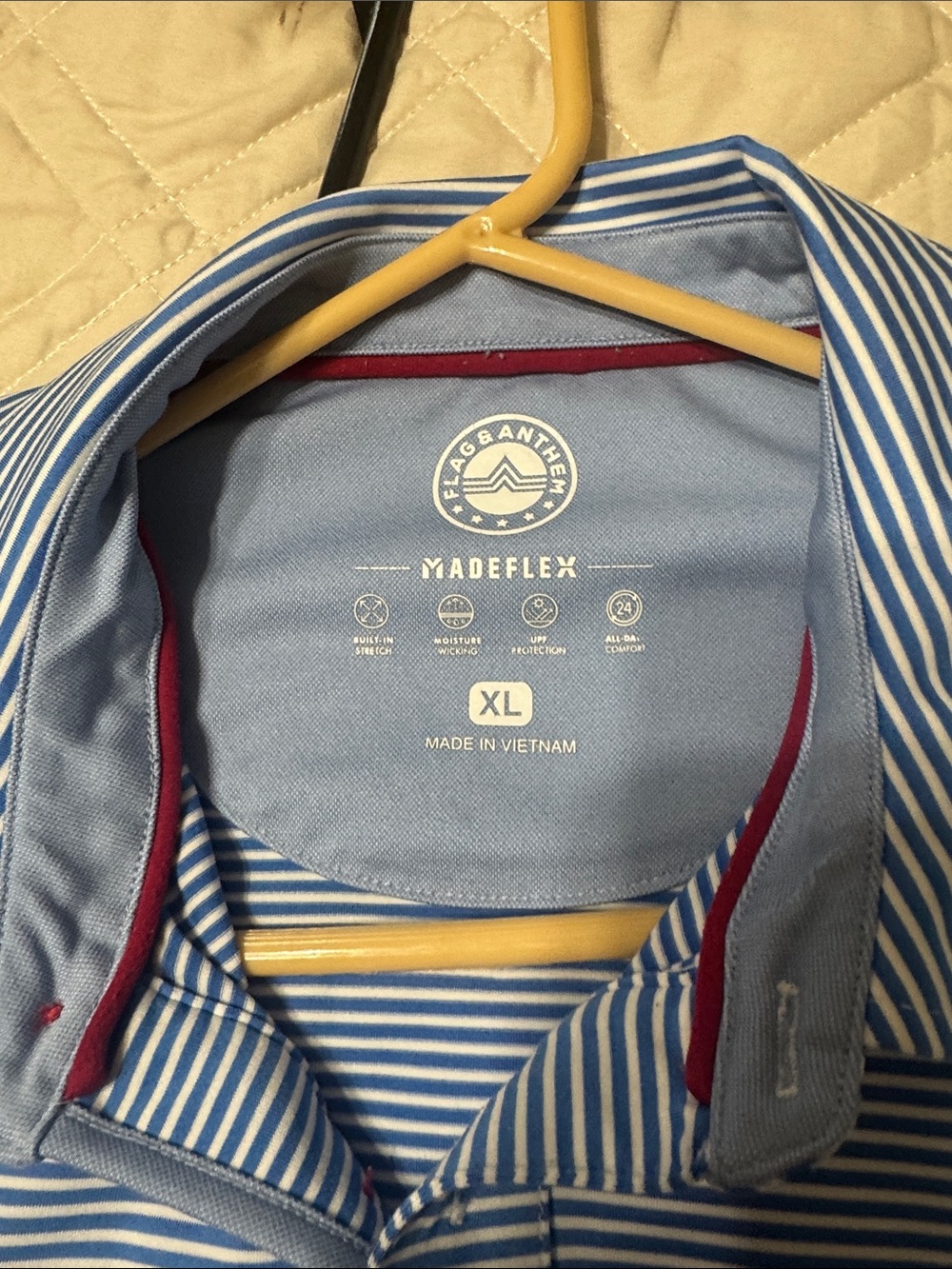 Flag & Anthem Men's Light Blue Striped Shirt Jacket - XL